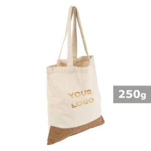 Einkaufstasche aus Baumwolle und Kork für Ihre Werbung